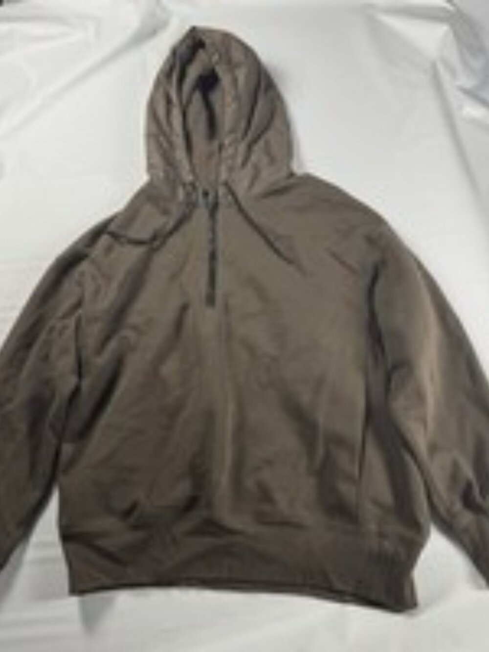 Uniqlo +J Jil Sander Dry Cropped Half Zip Hoodie Jacket Small Olive Brown EUC
